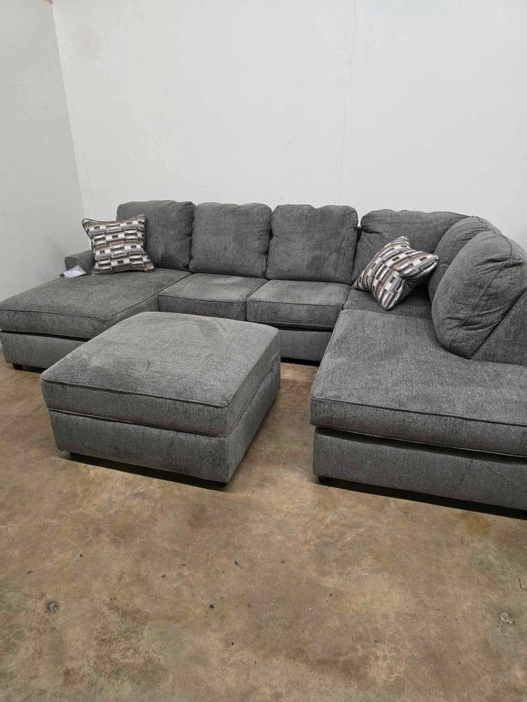 New Plush Gray Sectional