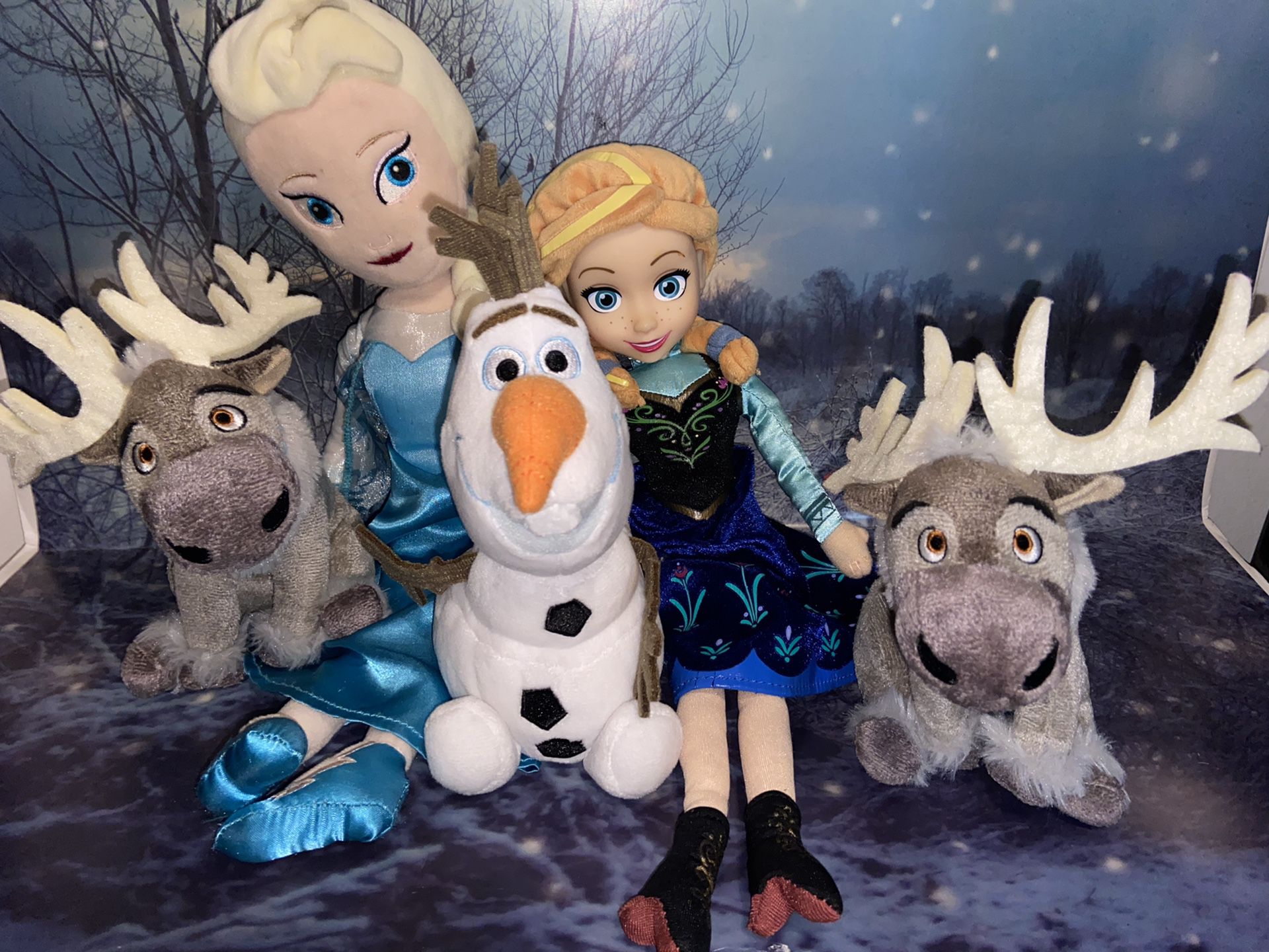 Disney Frozen plush toys lot set