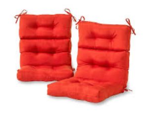 Gyantex 22 in. x 20 in. Outdoor High Back Dining Chair Cushion Patio Pad with Non-Slip set of 2 new
