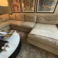 Arhaus Lansbury 4-Piece Corner Sectional with Large Chaise