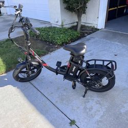 Vivi Gopina Electric Bike, 16" x 3.0 Fat Tire Electric Bike, Peak 500W Step Thru Electric Bicycle, 48V Removable Battery, Up to 40 Miles, LCD Display,