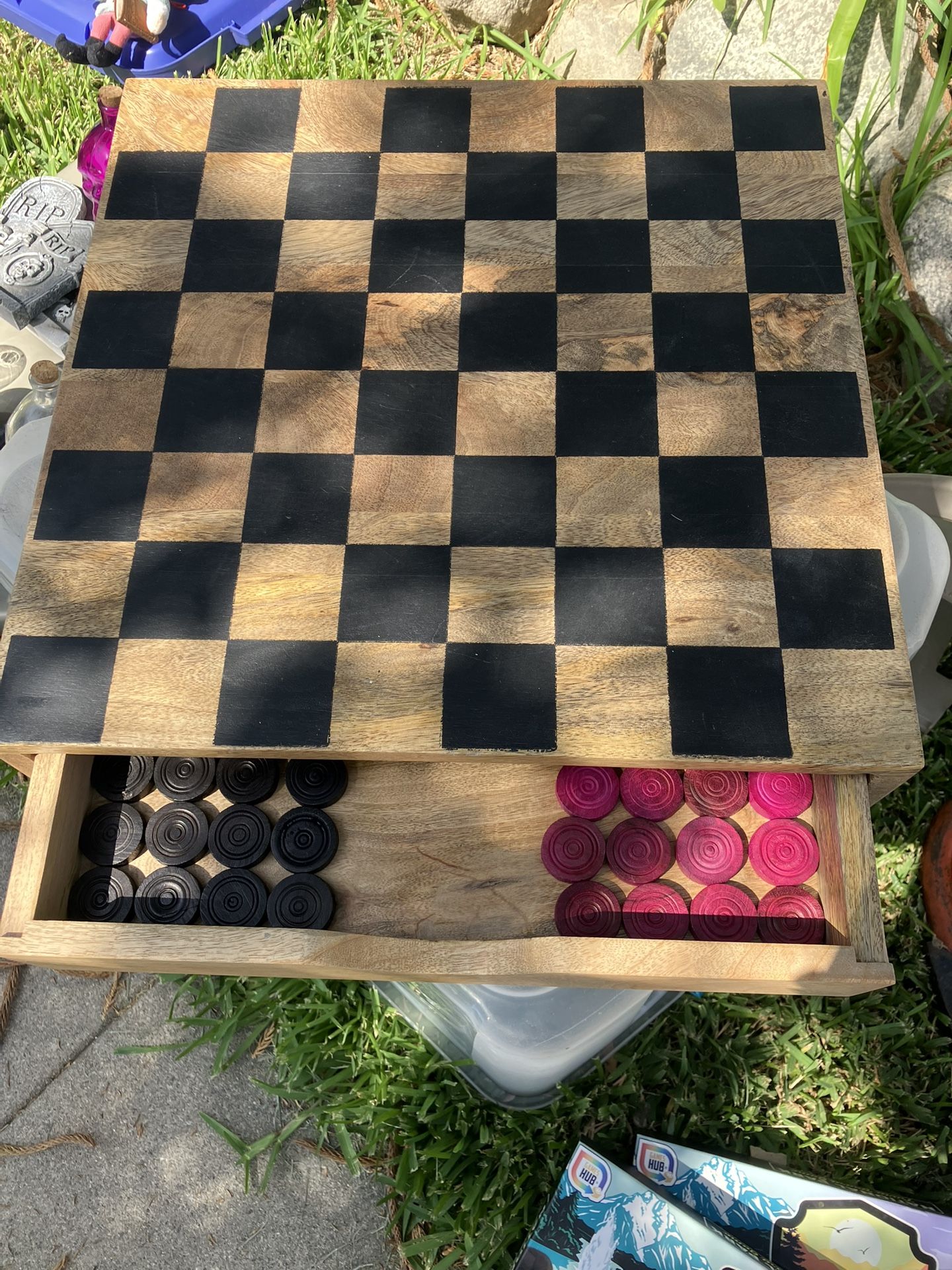 Wood Checker Board