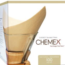 Chemex Bonded Filter - Natural Square - 100 ct - Exclusive Packaging