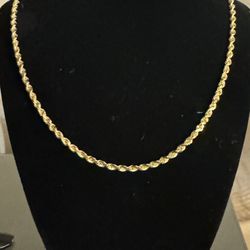 Gold Rope Chain  14k 