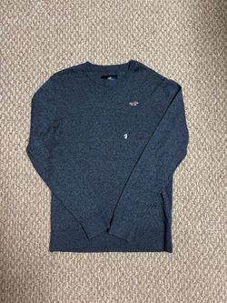 Hollister Dark Gray Casual Pullover Crewneck Sweater 