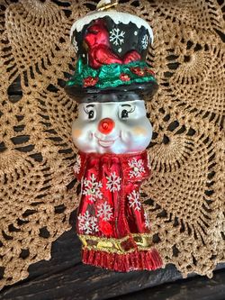 Christopher Radko A Snowman Worth Flocking To ornament