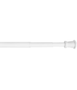 Zenna Home Adjustable Curtain Tension Rod, No Drill Expandable Tension Window Rod, Easy Installation, Rental Friendly, 28 - 66 Inches, White