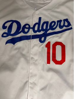 MLB Los Angeles Dodgers Majestic Justin Turner #10 jersey White Mesh Body & Stitched L-XL