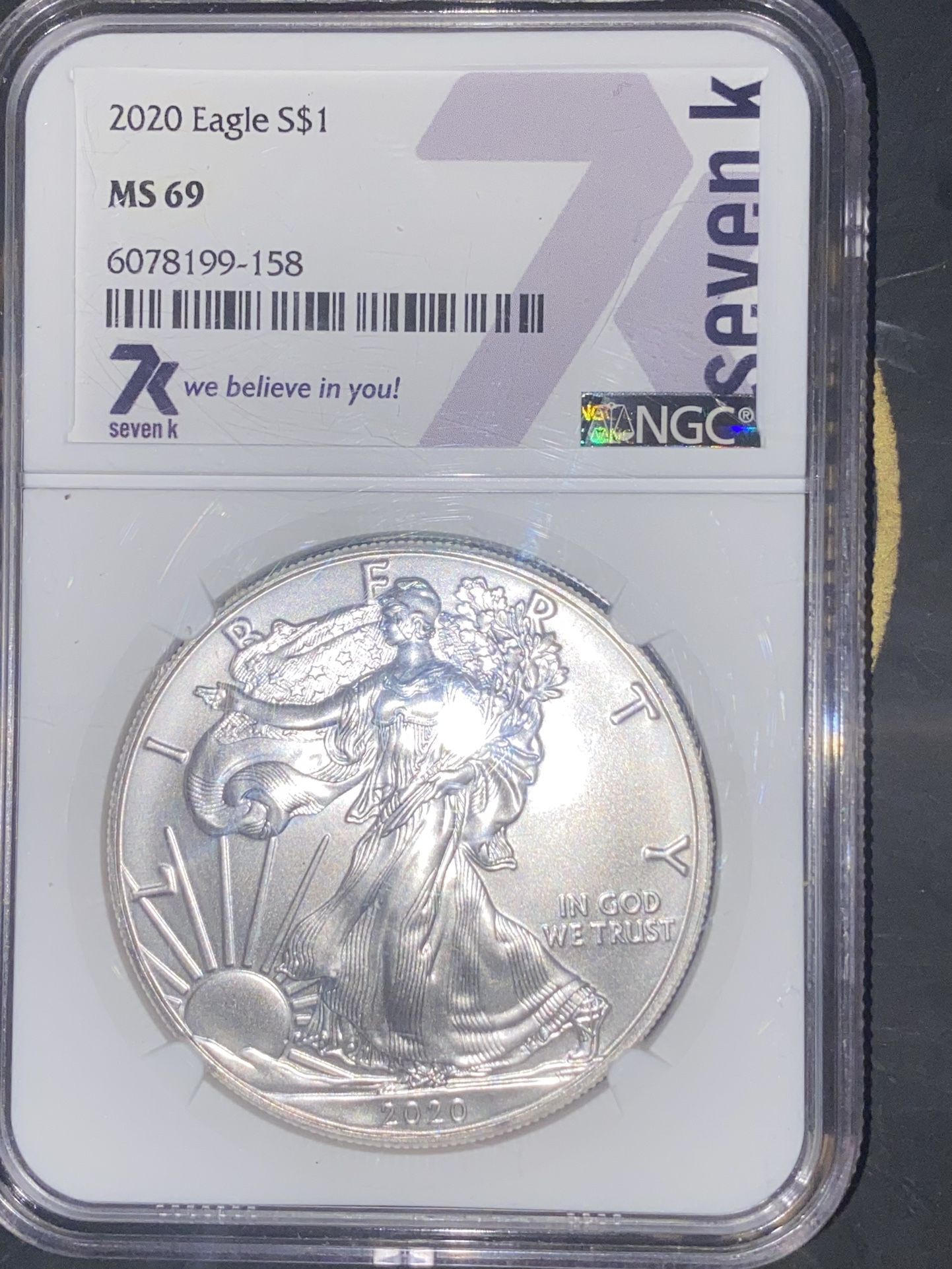 2020 Silver Eagle s$1 MS 69 NGC LOC 9 *