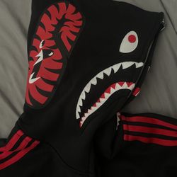 BAPE x adidas Shark Fleece Full Zip Hoodie