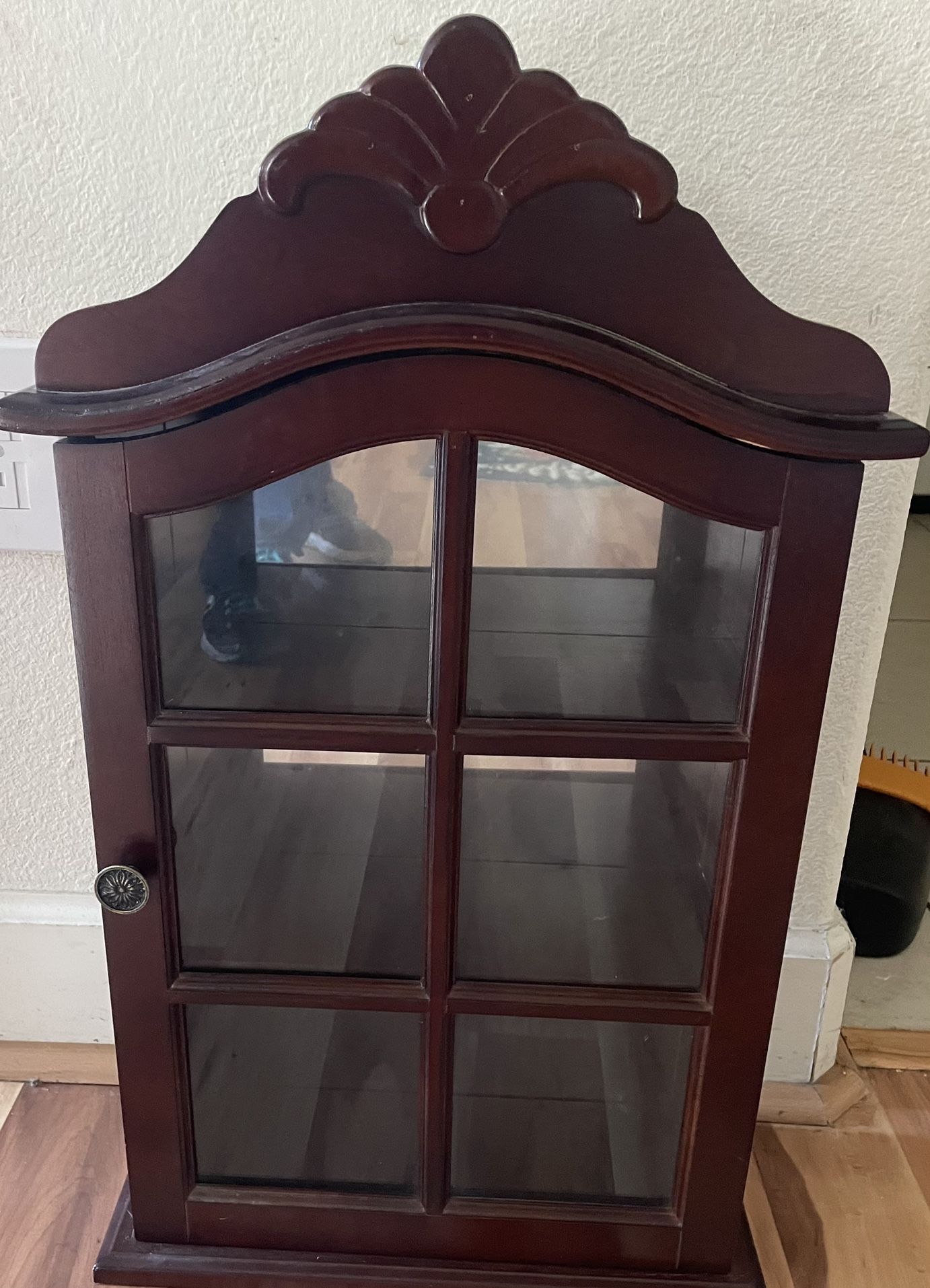Display Case Wood Glass For Knick Knacks