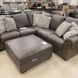 ◇ASK DISCOUNT COUPON👌 sofa Couch Loveseat Living room set sleeper recliner daybed futon 《Rleso Quarry Leather Raf Or Laf Sectional 