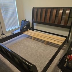 King Size Cherrywood Bedroom Set With Dresser And End Table