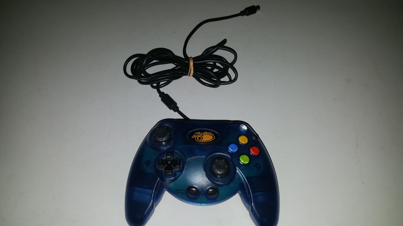 Clear Blue & Black Xbox original controller