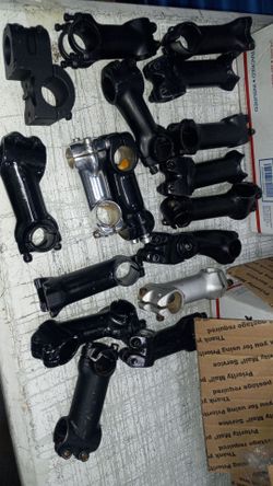 Lot of Used Bicycle Stems Mixed Sizes