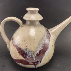 Gorgeous Art Studio Pottery Tea Pot Hand Turned on Wheel & Signed By Artist