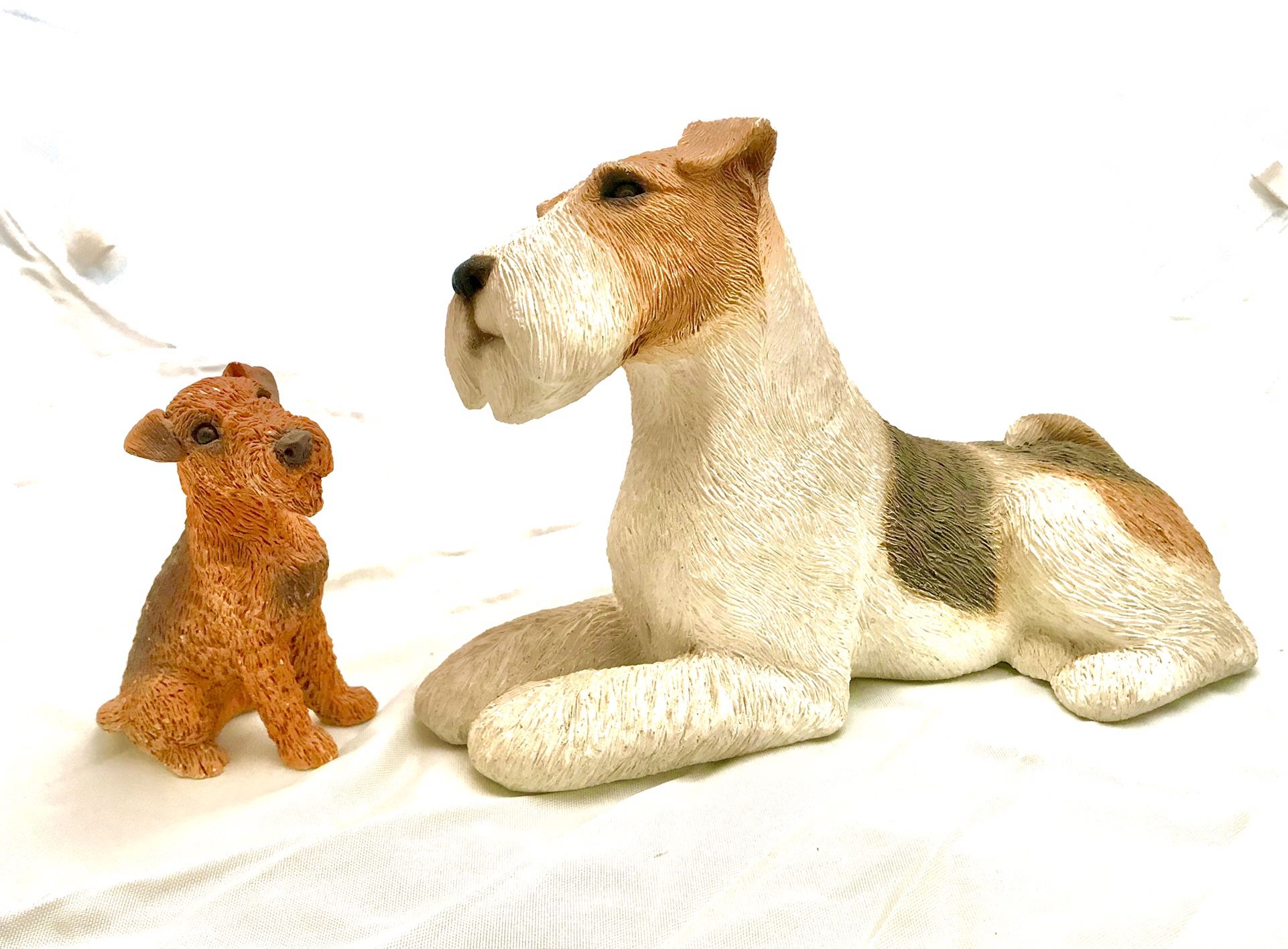 Terrier figurines by Sandra Brue Sand Cast