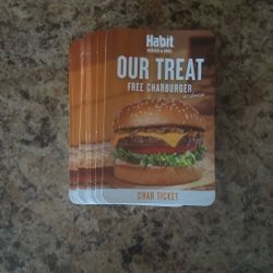 Habit Burger Free Char Ticket Meal
