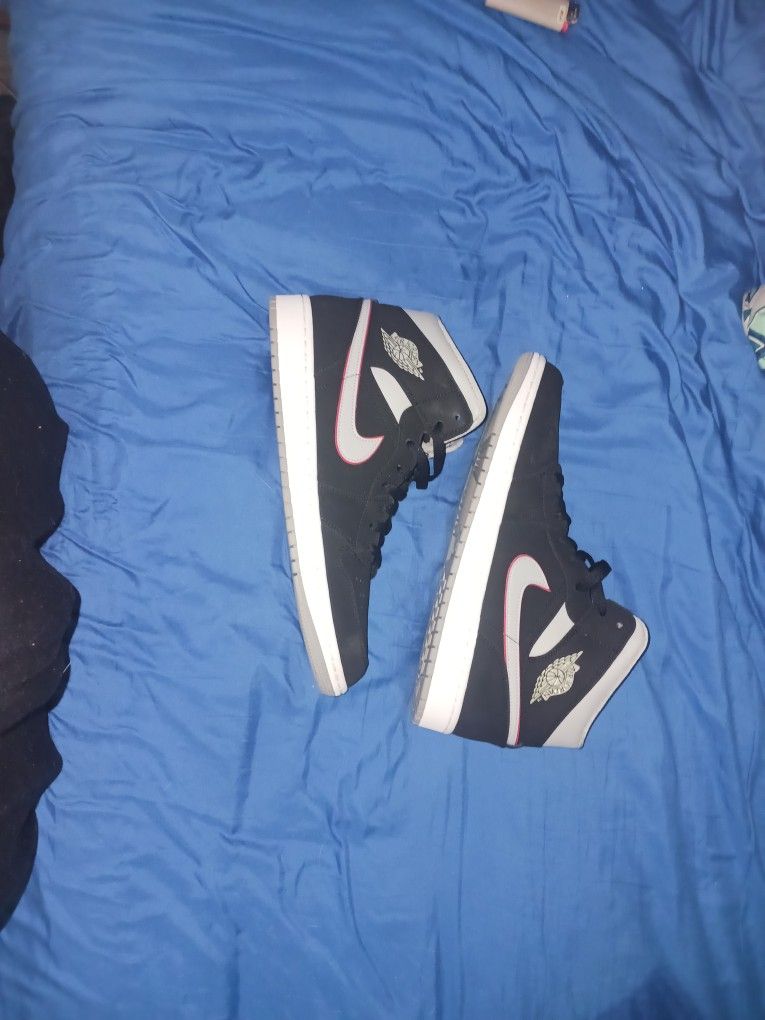 Size 12 Jordan 1 Mid Red Black And Grey