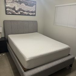 QUEEN SIZED BED FRAME AND HEADBOARD