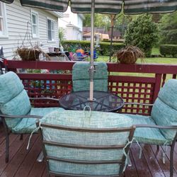  Deluxe Outdoor Table Set -Wrought Iron