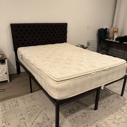 Queen Size Bed Mattress + Frame/Headboard 