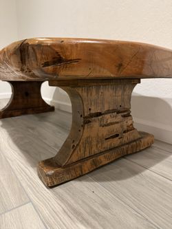 Solid Wood Live-Edge Coffee Table