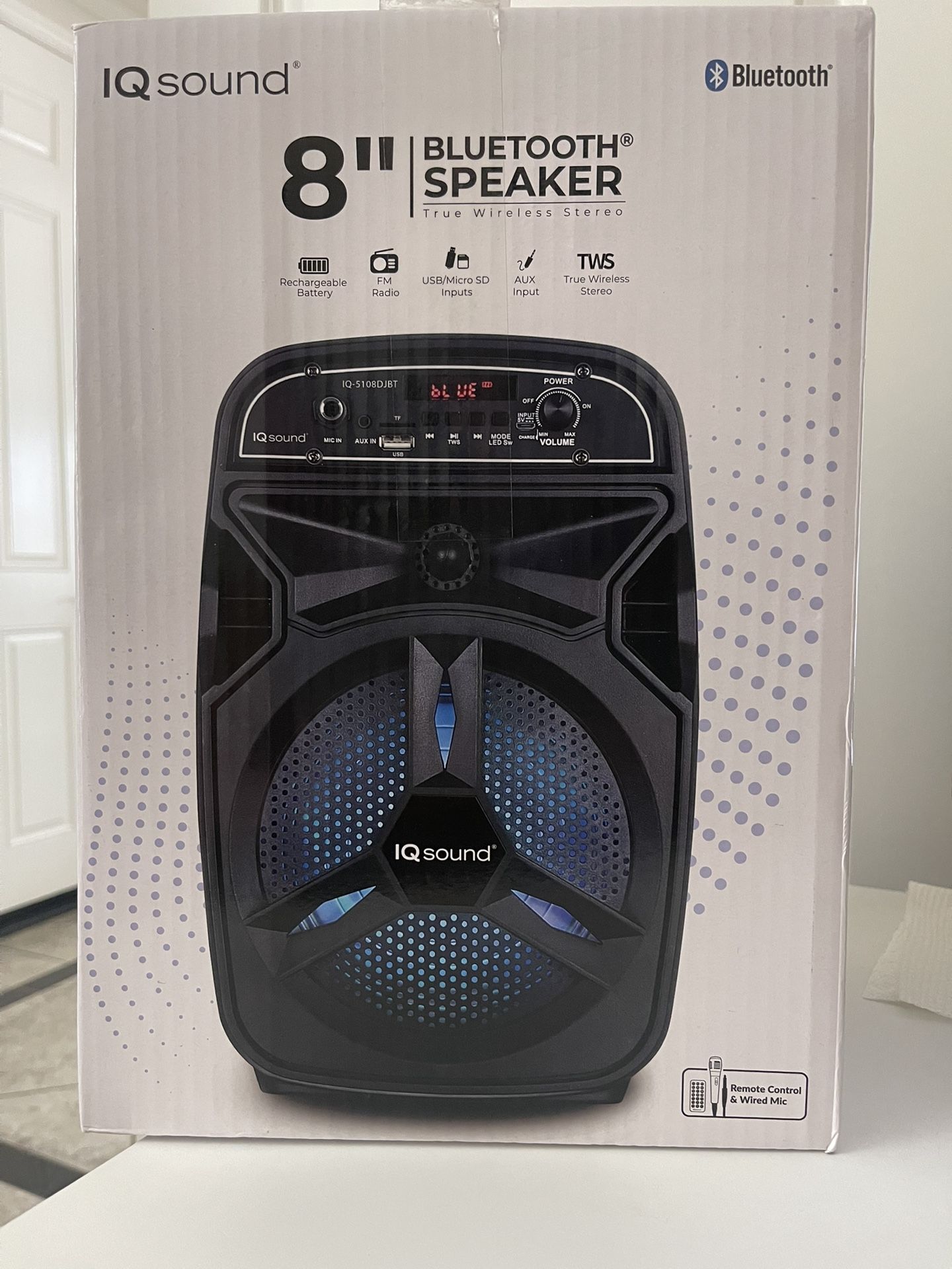 IQ Sound 8” Bluetooth Speaker