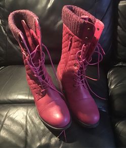 Pink High Top Boots size 10