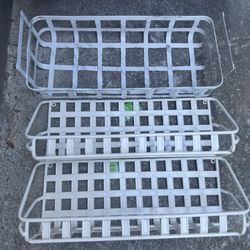 Two White Shelf’s And A White Tray 