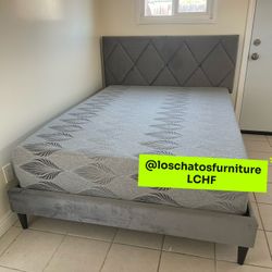 Full Size Bed Frame With Mattress 