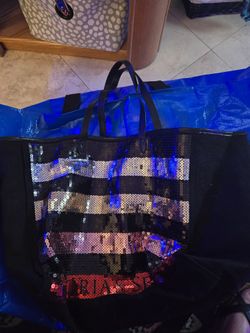 Sequin tote bag.