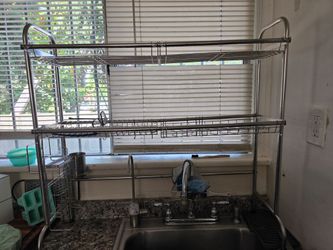 Over the sink dish rack