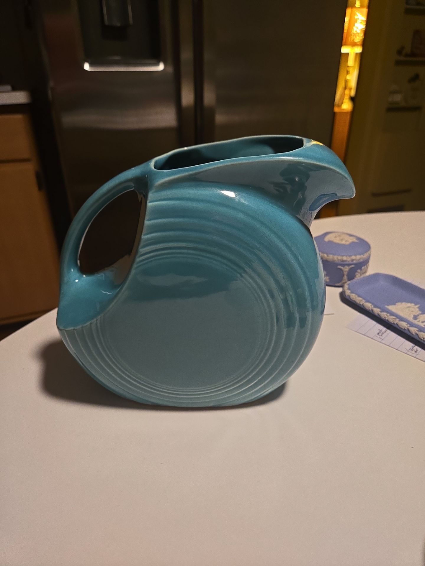 Fiesta Large Disk Pitcher (99, rare Juniper color)