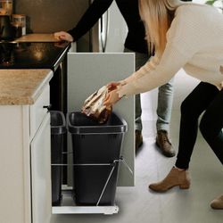 35-quart double removable garbage container, kitchen , 17.5 gallons 💥See The Second Photo 💥