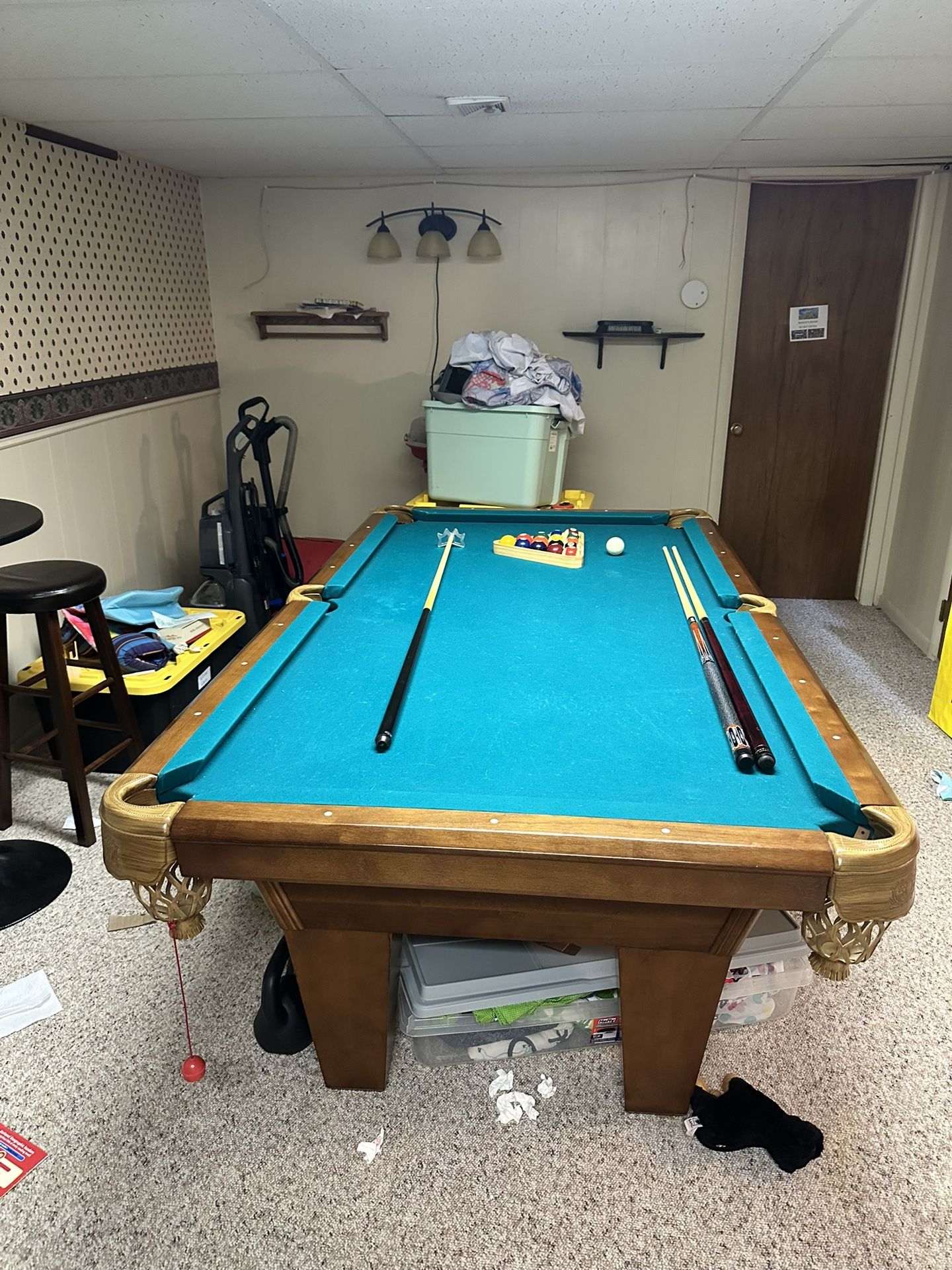 Pool Table With Accessories