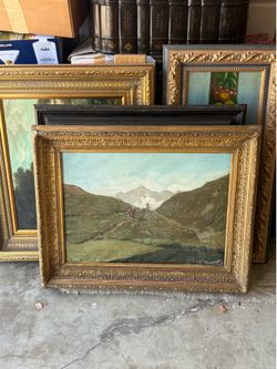 Vintage European Landscape Oil Painting