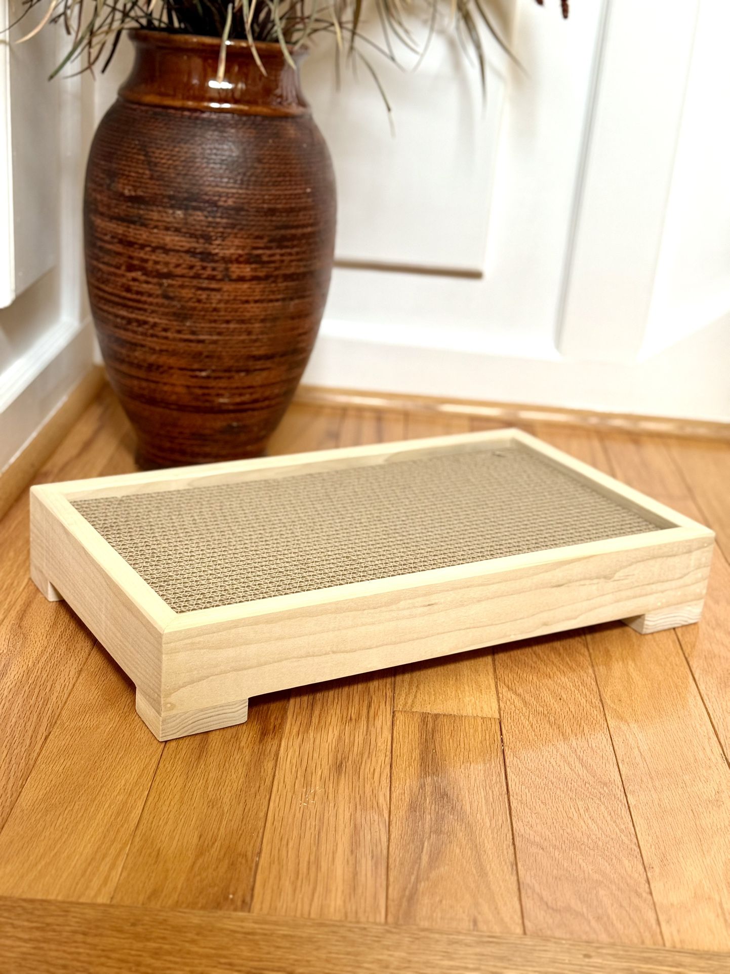 Handmade Wooden Cat Scratcher