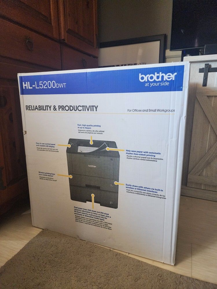 Brother Dual Tray Laser Printer HL-L5200 DWT