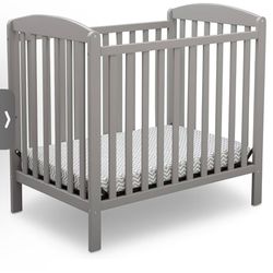 Delta Children Emery Mini Convertible Baby Crib With Mattress