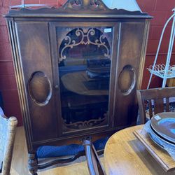 Antique Cabinet Display Case Curio