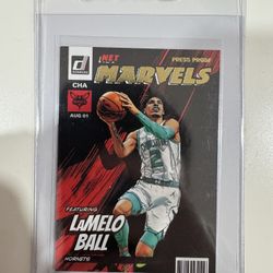 Lamelo Ball 2022-23 Donruss Net Marvels Gold Press Proof #7