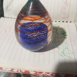 Vintage Glass Paper Weight 