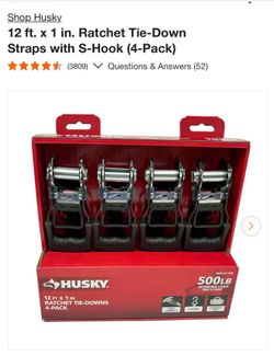 Husky Ratchet Tie-Down Straps