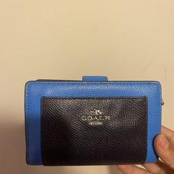 Blue And Black Coach Wallet 