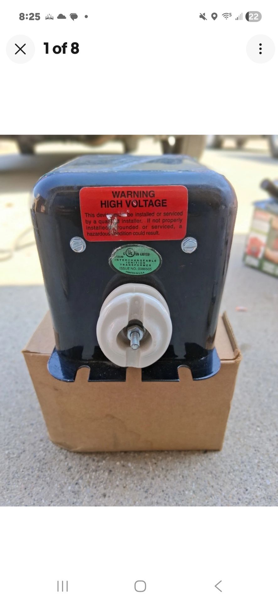 NEW! Dongan A06-SA6 Ignition Transformer 175VA 6000VAC NEMA 1 60Hz 20mA....asking $30.00