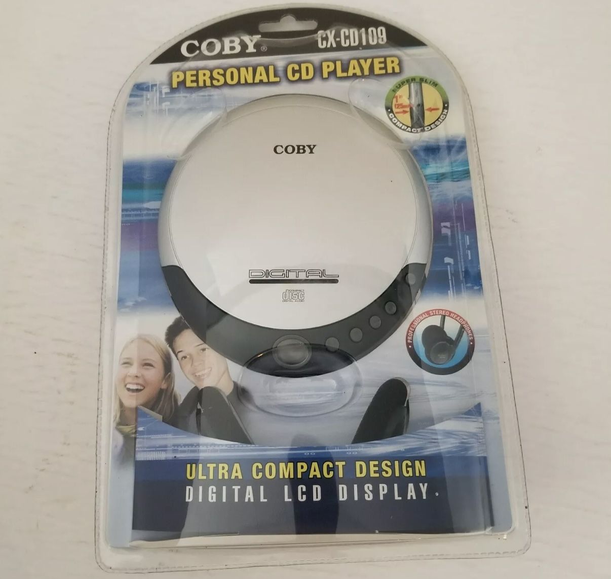 Coby Personal CD Player, Model CX-CD109, Silver, Digital Display, New Sealed