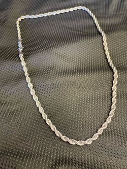 14K Plated White Rope Chain New