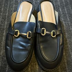 WOMENS SIZE 8.5 SLIP ON DRESS SHOE BLACK 
