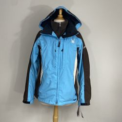 Brand New Women's Spyder Blue Insulated Waterproof Snow Jacket Size Large